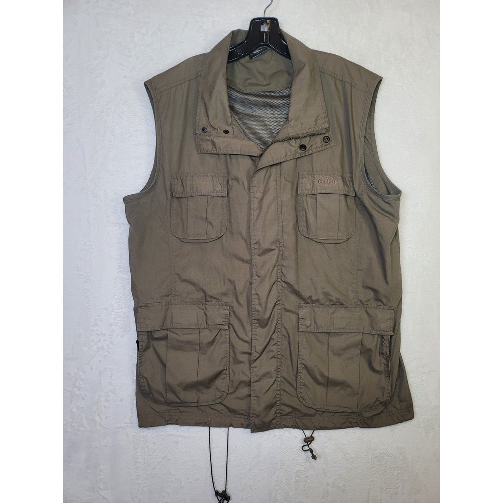 Outdoor‎ Camping Minimalist Fisherman Vest Olive Green Gorpcore Mens Size XL